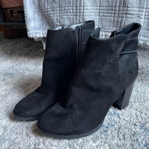 - A New Day Black Ankle Boots Chunky Heel